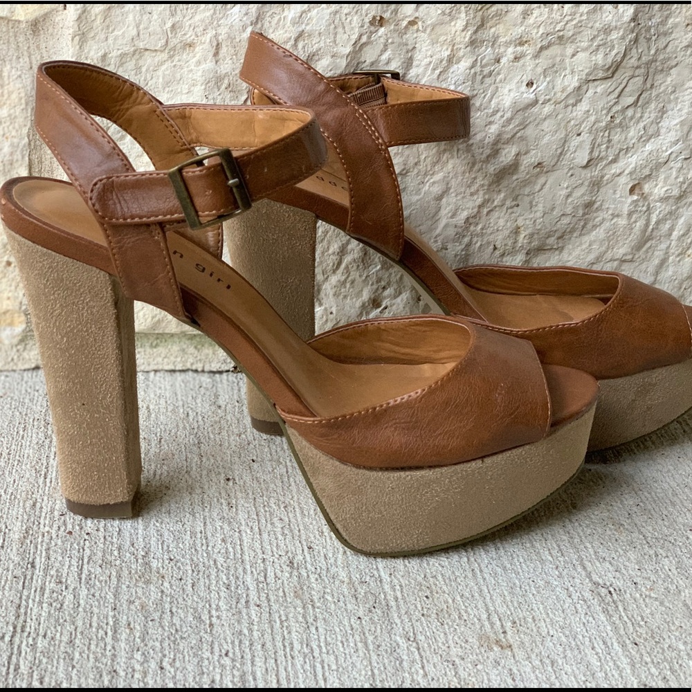 Madden Girl Platform Chunky Heel Size 9